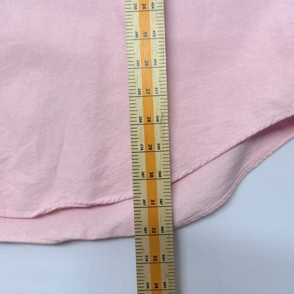 Polo Ralph Lauren Mens Blake Oxford Shirt Pink Long Sleeve Button Down Large